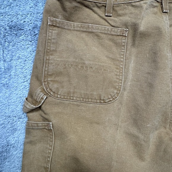 Vintage Carhartt Capenter Pants Men 40x36 Brown Utility Canvas Work Dungaree Fit - Picture 7 of 16